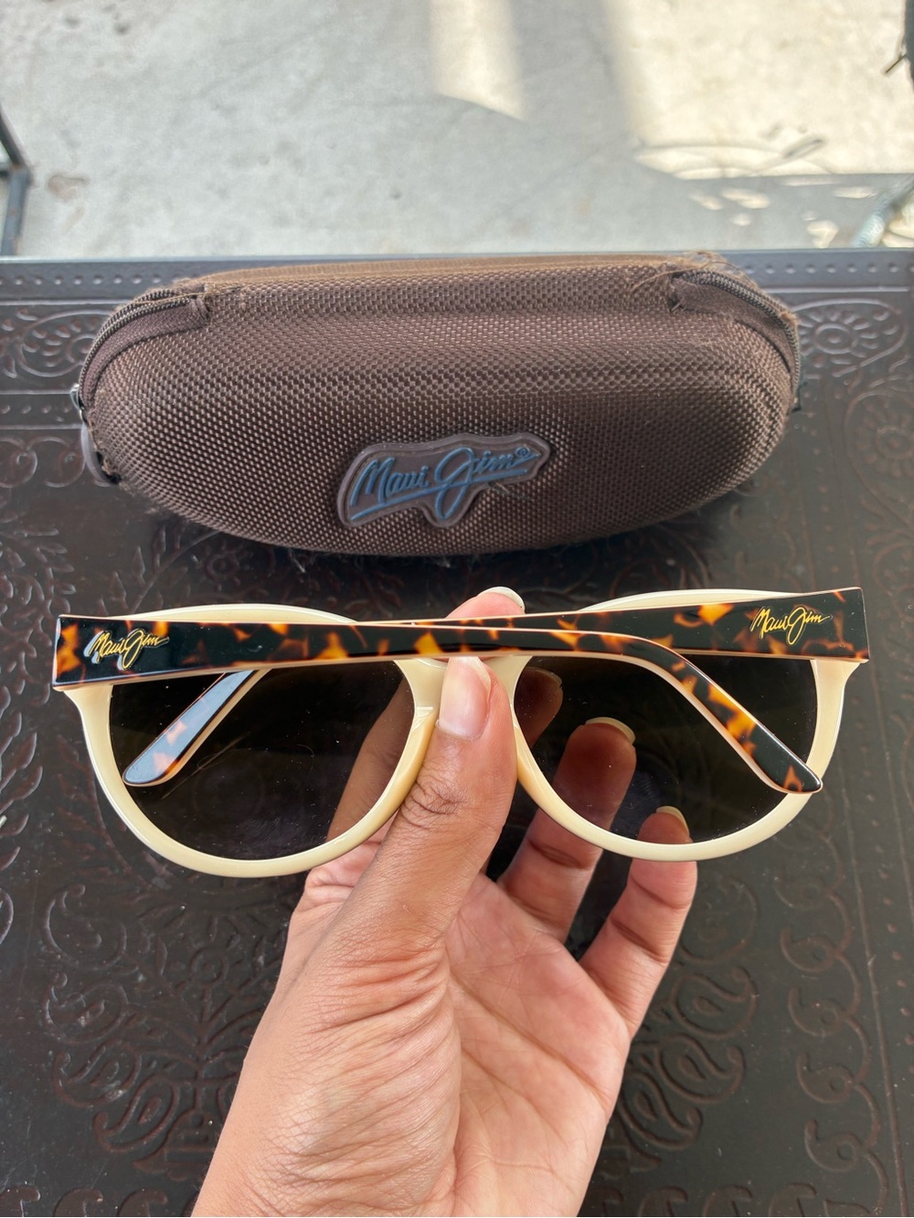 Maui Jim Tortoise Shell Cat-Eye Sunglasses with Brown Gradient Lenses - Picture 2 of 2
